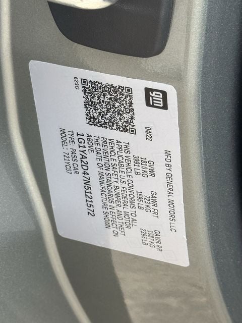 2022 Chevrolet Corvette Stingray 1LT