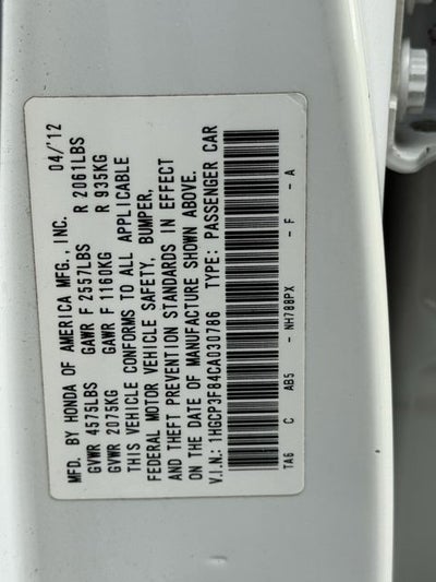 2012 Honda Accord EX-L 3.5