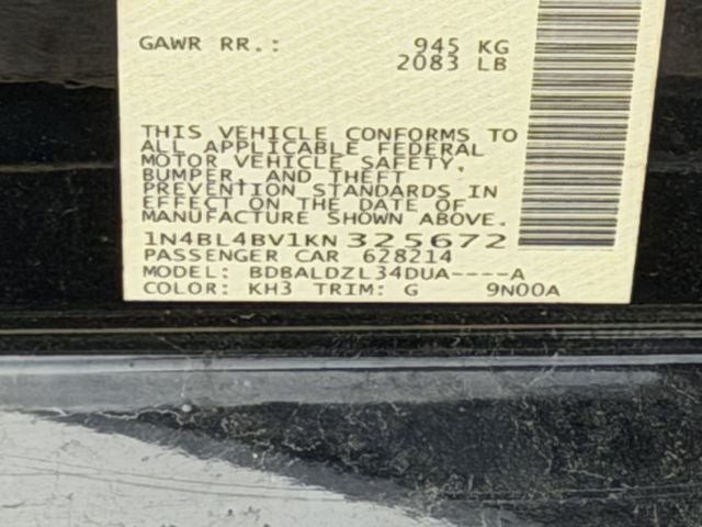 2019 Nissan Altima 2.5 S