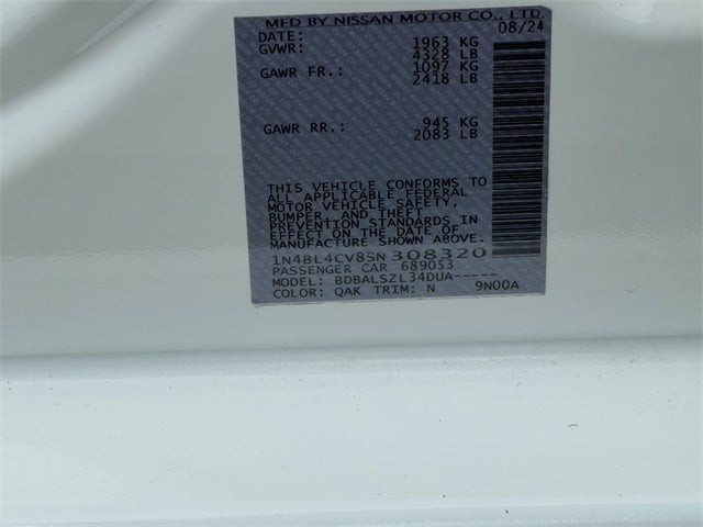 2025 Nissan Altima 2.5 SR