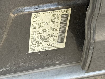 2019 Nissan Frontier SV