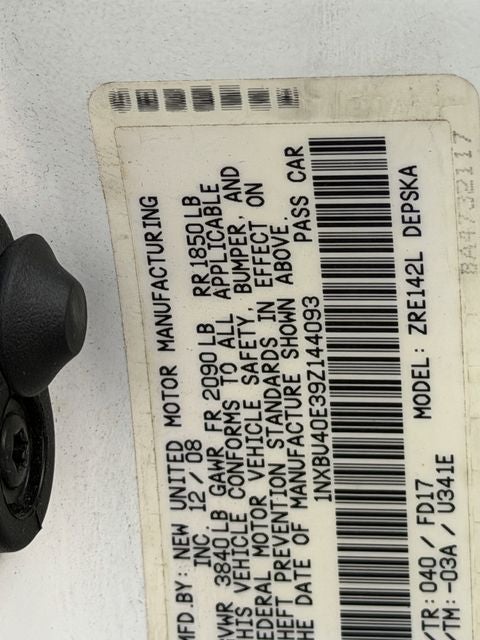 2009 Toyota COROLLA S