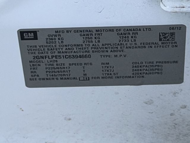 2012 Chevrolet Equinox LT 2LT