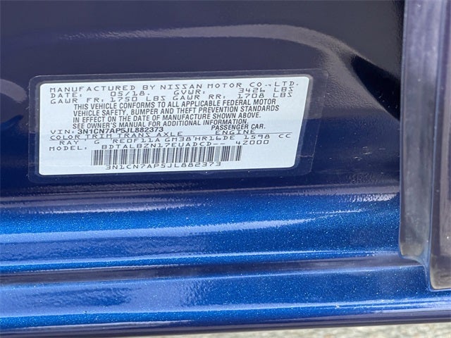 2018 Nissan Versa 1.6 SV