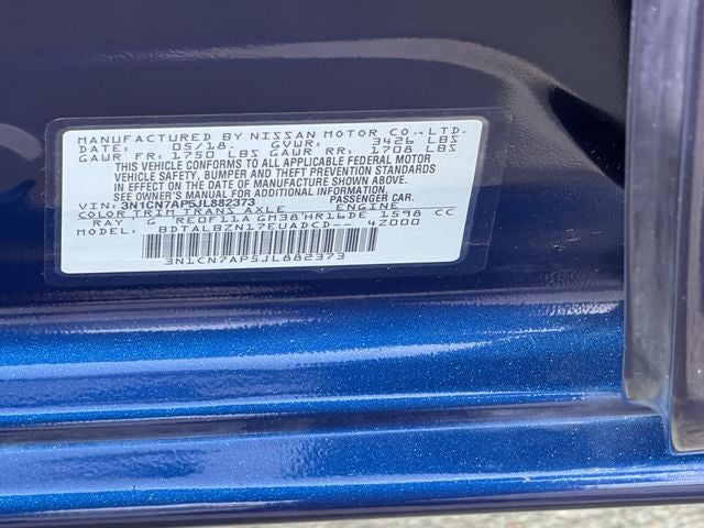 2018 Nissan Versa 1.6 SV