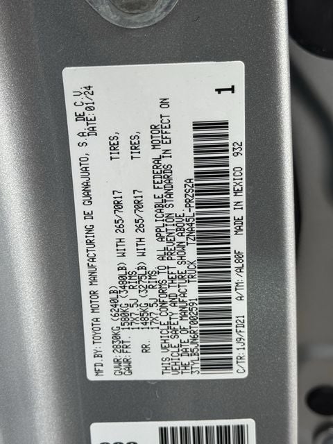 2024 Toyota TACOMA TRD OFFRD TRD Off-Road