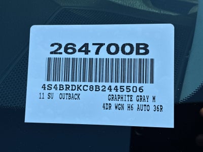 2011 Subaru Outback 3.6R Limited