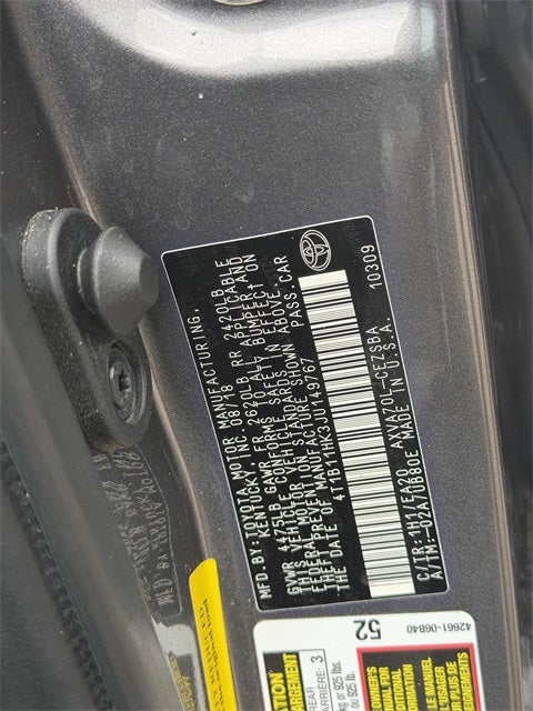 2018 Toyota CAMRY LE