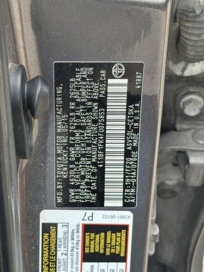 2015 Toyota CAMRY SE