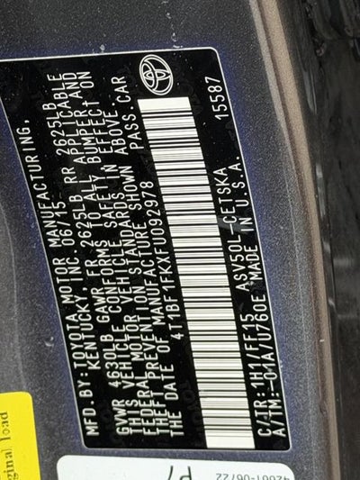 2015 Toyota Camry SE