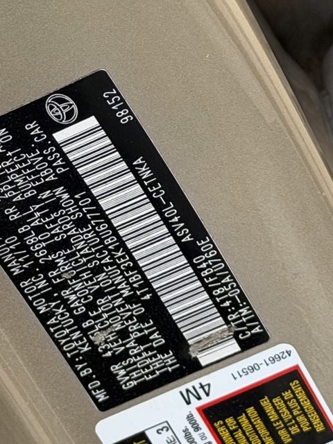 2011 Toyota CAMRY LE