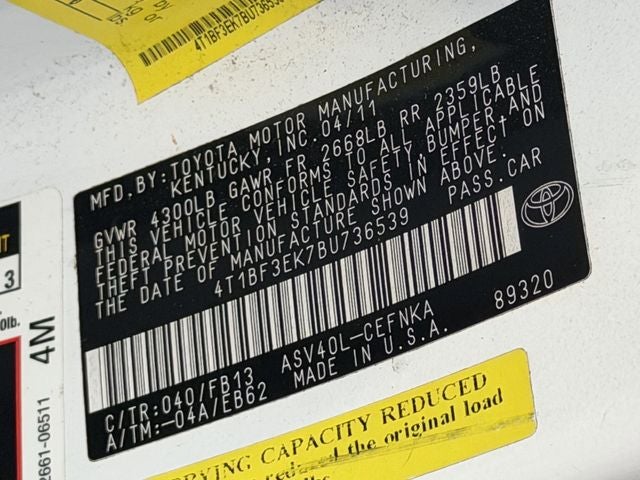 2011 Toyota CAMRY LE