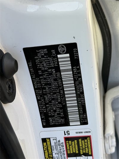 2020 Toyota CAMRY LE