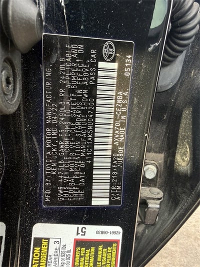 2022 Toyota CAMRY LE