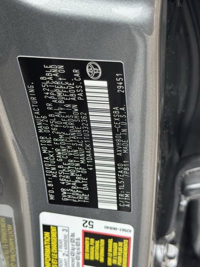 2026 Toyota Camry SE