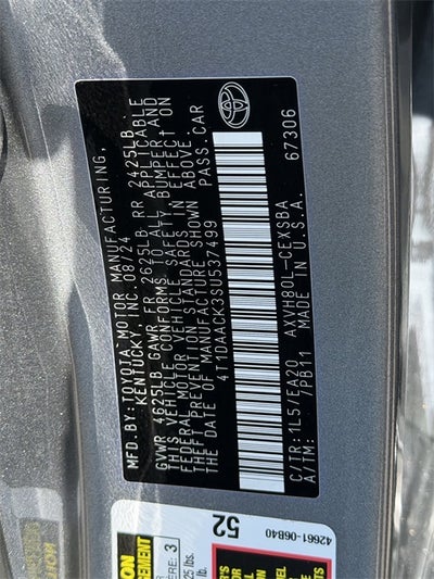 2025 Toyota CAMRY SE