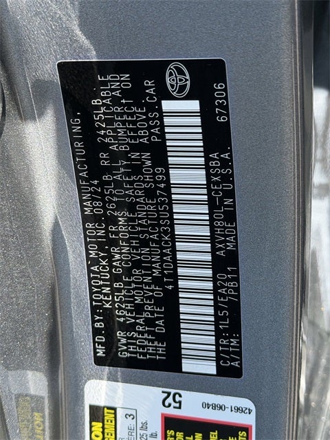 2025 Toyota CAMRY SE