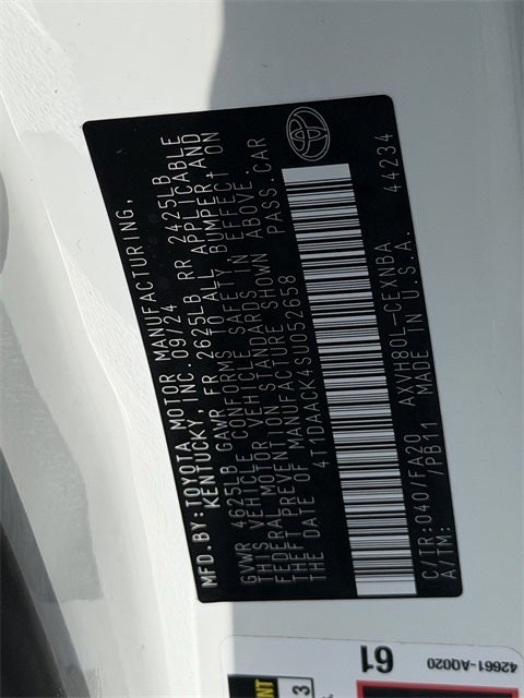 2025 Toyota CAMRY LE