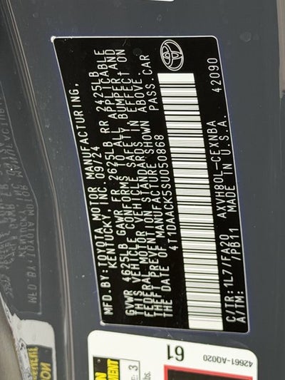 2025 Toyota CAMRY LE