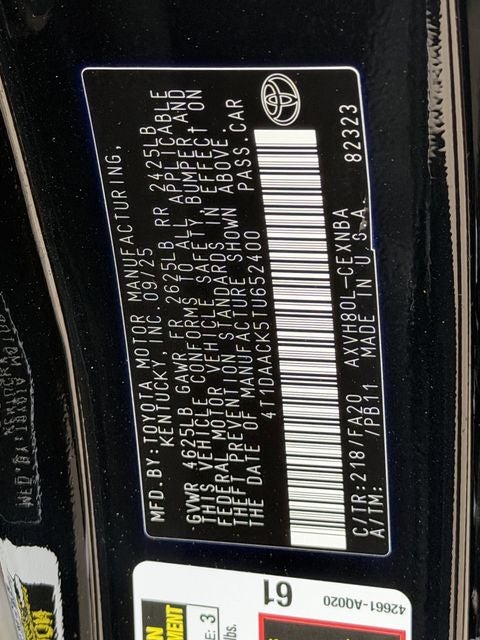 2026 Toyota CAMRY LE