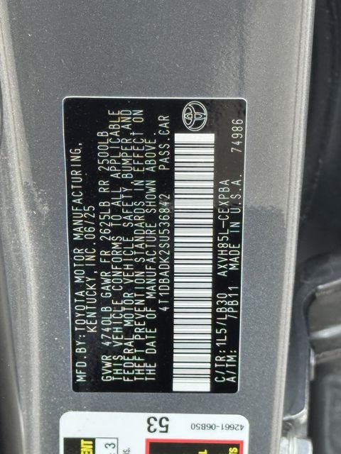 2025 Toyota CAMRY XSE