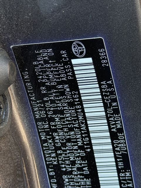 2021 Toyota CAMRY SE