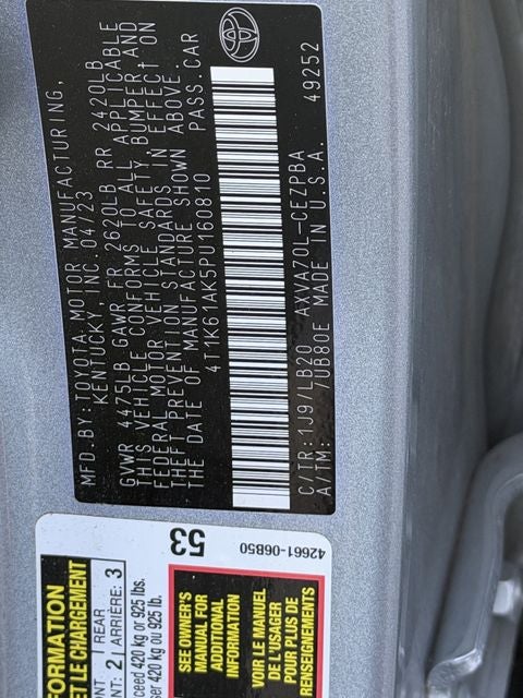 2023 Toyota CAMRY XSE