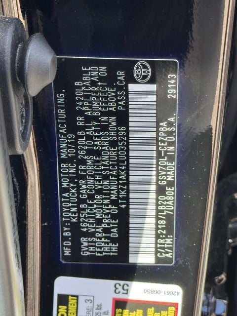 2020 Toyota CAMRY XSE V6