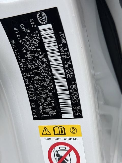 2018 Lexus ES 350 350