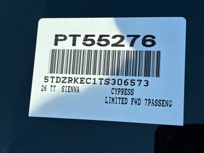 2026 Toyota Sienna Limited 7 Passenger