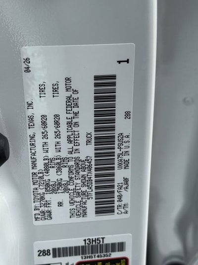 2026 Toyota Tundra SR5