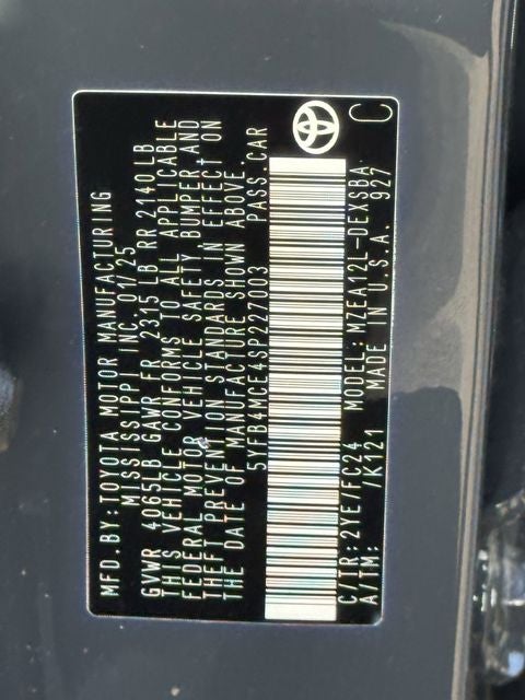 2025 Toyota COROLLA FX