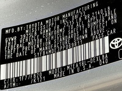 2023 Toyota COROLLA LE