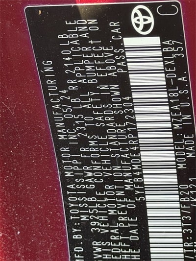 2024 Toyota COROLLA LE