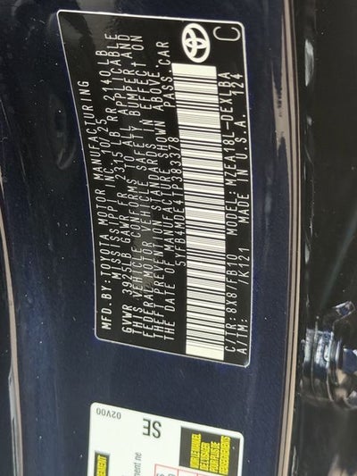 2026 Toyota COROLLA LE