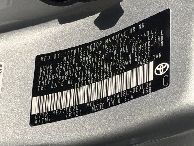 2025 Toyota Corolla LE
