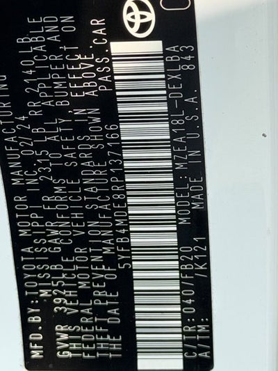 2024 Toyota COROLLA LE