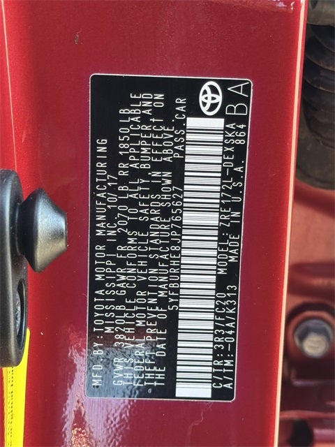 2018 Toyota COROLLA XSE