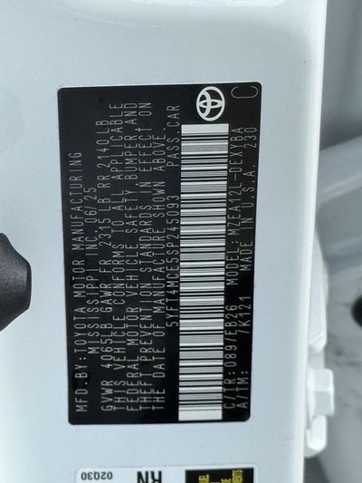 2025 Toyota COROLLA XSE