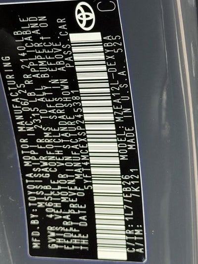 2025 Toyota COROLLA XSE