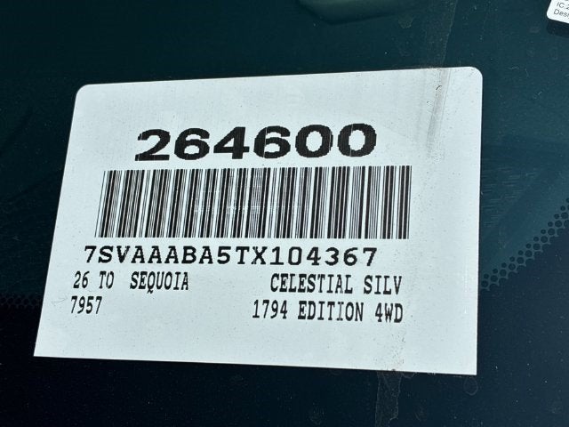 2026 Toyota Sequoia 1794 Edition