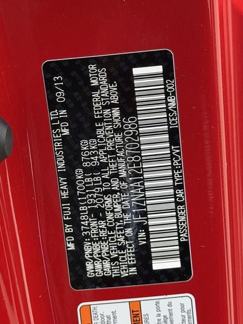 2014 Scion SCION FR-S Base