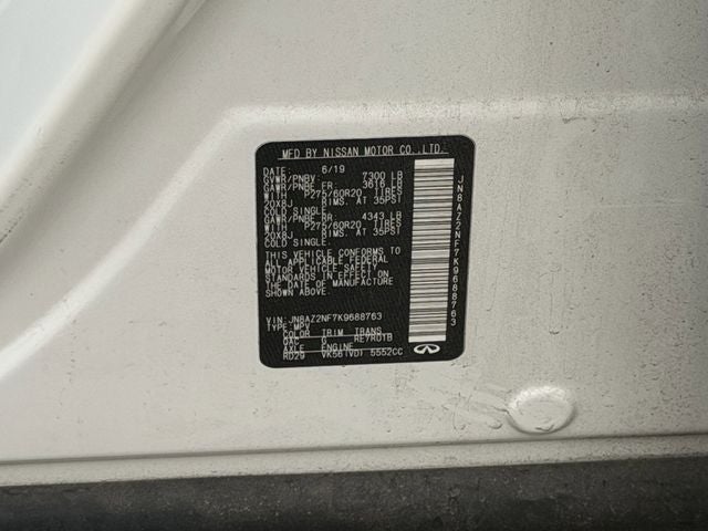 2019 INFINITI QX80 LUXE