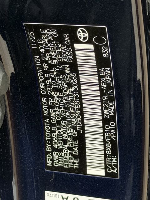 2026 Toyota COROLLA HYBRID LE