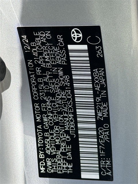 2025 Toyota COROLLA HYBRID XLE