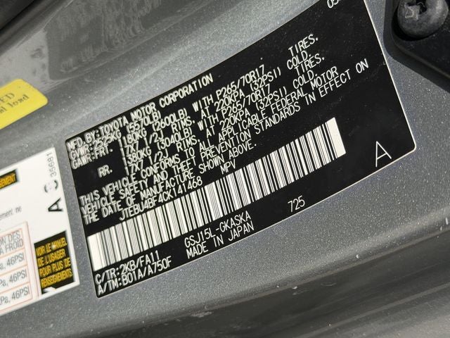 2012 Toyota FJ CRUISER Base