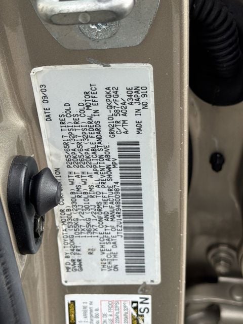 2004 Toyota 4RUNNER SR5