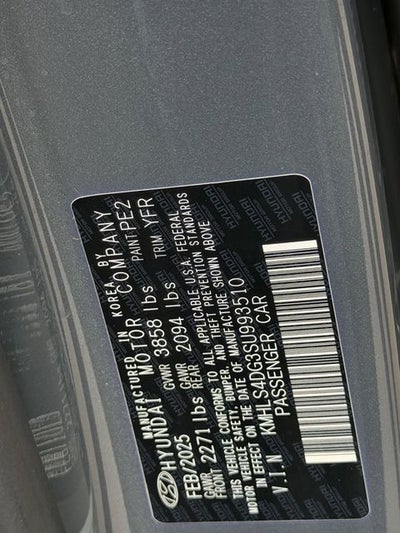 2025 Hyundai Elantra SEL Convenience